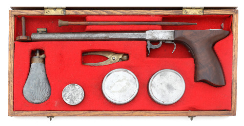 Unmarked Single Shot Under Hammer Percussion Target Pistol