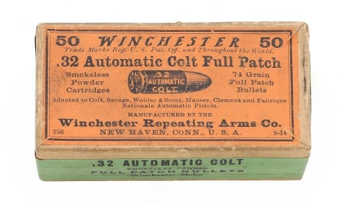 Collectible Winchester .32 Automatic Colt Full Patch Cartridges
