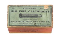 Collectible Stevens .25 Rimfire Rifle Cartridges