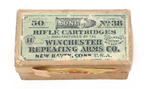 Collectible Winchester .38 Long Rifle cartridges