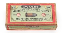 Collectible Peters .41 Short Rimfire Cartridges