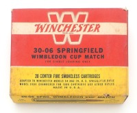 Collectible Winchester 30-06 Springfield Wimbledon Cup Match Ammunition
