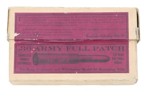 Collectible Winchester .30 Army Full Patch Cartridges