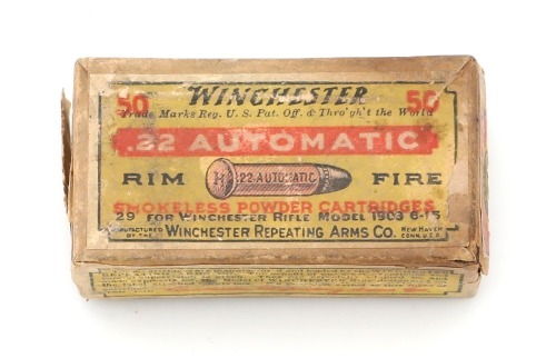 Collectible 22 Winchester Automatic Cartridge Box
