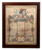 Military Register Colored Lithograph