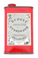 Vintage DuPont Superfine Wilmington Delaware Gun Powder Can