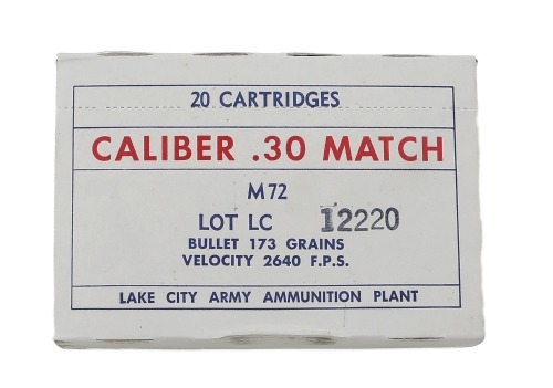 Lake City 1965-Dated .30 Caliber Match M72 Ammunition