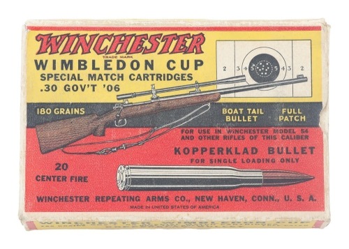Winchester Wimbledon Cup Special 30 Gov&rsquo;t &lsquo;06 Match Cartridges
