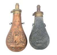 Lot of Two Powder Flasks