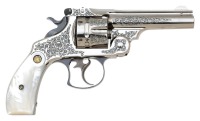 Wonderful Gustave Young Columbian Exhibition Engraved Smith & Wesson 44 Double Action Revolver