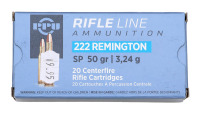 PPU Rifle Line 222 Remington Ammunition