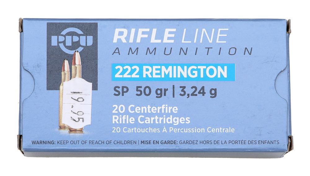 PPU Rifle Line 222 Remington Ammunition
