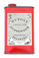 Vintage DuPont Superfine Wilmington Delaware Gun Powder Can