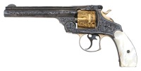 Fine New York Engraved & Factory Silver & Gold-Plated 44 Double Action Revolver Shipped Soft To Hartley & Graham