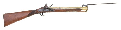 British Snap Bayonet Flintlock Blunderbuss by Daykin