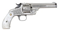 Wonderful Gustave Young Columbian Exhibition Engraved Smith & Wesson New Model No. 3 Revolver