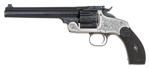 Lovely Gustave Young Engraved Dual-Tone Smith & Wesson New Model No. 3 Revolver