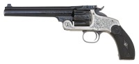 Lovely Gustave Young Engraved Dual-Tone Smith & Wesson New Model No. 3 Revolver