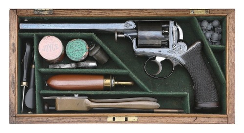 Fine Cased Adams Patent Dragoon Double Action Percussion Revolver Retailed by Edward Whistler