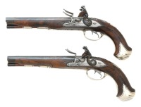 Attractive Pair Of German Double Barrel Flintlock Pistols by Johann Andreas Kuchenreuter - 2
