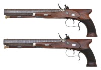 Excellent Pair Of British Saw-Handle Flintlock Dueling Pistols by William Parker - 2