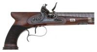 Excellent Pair Of British Saw-Handle Flintlock Dueling Pistols by William Parker - 4