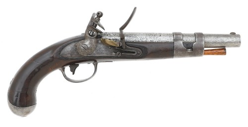 Rare U.S. Model 1813 Flintlock Navy Pistol by Simeon North with Two-Line Lock Marking