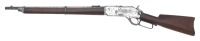Unusual & Rare Winchester Special Order Model 1876 Carbine In Half Nickel Finish Fitted For Saber Bayonet - 2
