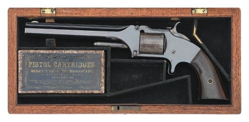 Cased Smith & Wesson No. 2 Army Revolver with Ammo Box