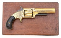 Engraved & Gold-Finished Smith & Wesson No. 1 1/2 Second Issue Revolver - 2