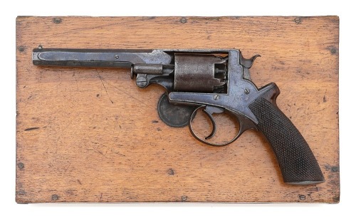 Cased Adams Patent Double Action Percussion Revolver by Deane & Son Identified to Lt. Col. Reginald Whitting