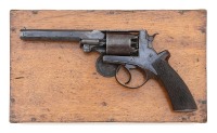 Cased Adams Patent Double Action Percussion Revolver by Deane & Son Identified to Lt. Col. Reginald Whitting