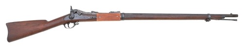 U.S. Model 1873 Trapdoor Rifle with Experimental Metcalfe Cartridge Block Attachment by Springfield Armory