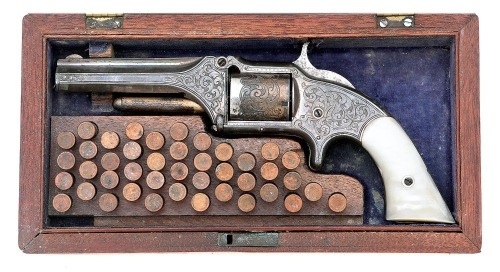 Cased & Nimschke Engraved Smith & Wesson No. 1 1/2 First Issue Revolver