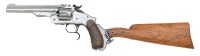 Scarce Smith & Wesson No. 3 Third Model Russian Commercial Revolver with Stock