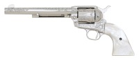 Fine Carmine Lombardy-Engraved Colt Second Generation Single Action Army Revolver