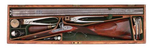 Exceptional Charles Lancaster Dangerous Game Percussion Double Rifle