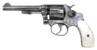 Fine Factory Engraved & Silver-Plated Smith & Wesson Model 1903 32 Hand Ejector Revolver