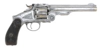 Unmarked Ludwig Loewe Engraved & Gold Inlaid No. 3 Third Model Russian Revolver