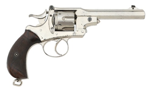 Fine Cased Webley Kaufman Double Action Revolver Identified to Major ...