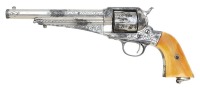 Engraved Remington Model 1875 Single Action Army Revolver