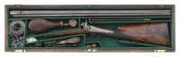 Cased British Percussion Cape Gun by Joseph Charles Reilly