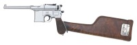 Mauser C96 Semi-Auto Pistol with Stock Retailed by Von Lengerke & Detmold