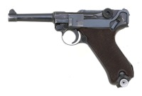 German P.08 Luger 42-Coded Pistol by Mauser with Rare Hk Grips