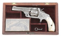 Cased & Engraved Smith & Wesson 38 Single Action Second Model Revolver