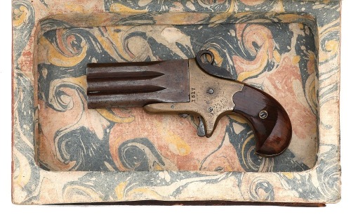 Frank Wesson Small Frame Superposed Pistol with Antique Book Case