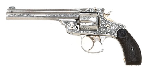 Engraved Smith & Wesson 38 Double Action Revolver