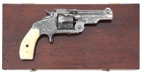 Engraved Smith & Wesson First Model 38 Single Action Revolver - 2