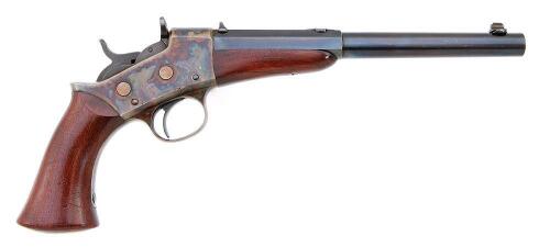 Excellent Remington Model 1891 Rolling Block Target Pistol with Rare 1887 Target Rear Sight