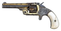 Engraved & Gold-Finished Smith & Wesson No. 1 1/2 Single Action Revolver